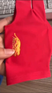 Sarung tangan biliar billiar billiard glove hitam black biru merah blue red