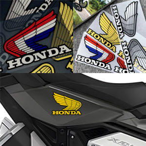 For HONDA CB400 ADV 150 160 350 CB400X CB150R CBR1000RR Forza PCX Wave Honda Wing Motorcycle Logo Emblem Sticker Motor Bike Scooter Body Fuel Tank Decorative Decal Accessories