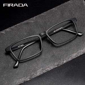 FIRADA Fashion Eyewear Retro Square Titanium TR90 Eyeglasses Myopia Optical Prescription Glasses Frame For Men And Women 9821