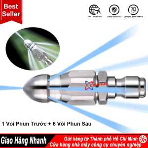 Đầu phun 0.8mm thông đường ống cống kết đầu nối nhanh 1/4 tiện dụng sử dụng với máy rửa xe áp lực