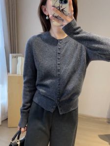 Ấm Áp Dệt Kim Len Áo Khoác Cardigan Nữ Đầu Tiên Mùa Thu Mùa Đông Phong Cách Thoải Mái Thon Gọn Top Cashmere Cừu Che Thịt Áo Khoác