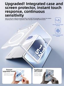 OUXUAN | Folding Screen Sand Matt Drop Protection Magnetic Lens Full Protection Case