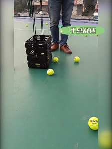 INSTOCK Tennis ball Basket with Wheels Ball Pickup Trolley,Can Store 75 Balls Tennis pickleballs Bakul koleksi tenis