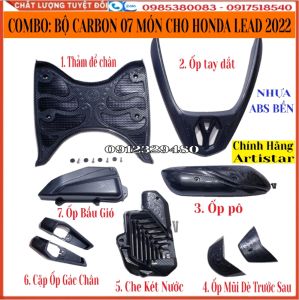 Bộ Carbon 07 Món (Giá Lẻ Từng Món) Chính Hãng Artistar Cho Honda Lead 2017 - 2022