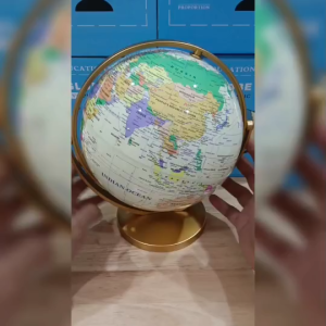 STEM ของเล่นเพื่อการเรียนรู้วิทยาศาสตร์ GLOBE ลูกโลก สีทองหมุน 360 องศา ขนาด 14.2 ซม.และ 20 ซม.