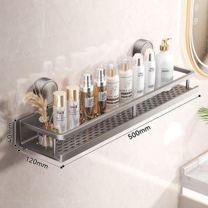 No Need To Drill Suction Cup Bathroom Storage Rack Wall-mounted Bathroom Toilet Storage Rack Kitchen Storage Rack