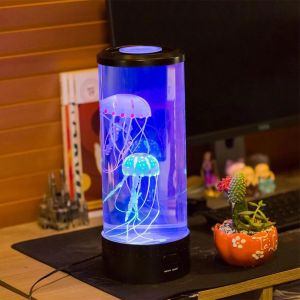 Usb Remote Jellyfish Lamp Led Night Light Mute Colorful Starry Atmosphere Home Decoration Jellyfish Table Lamp