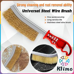 KLIMO Universal Steel Wire Brush Multifunctional Cleaning Tool for Metal Derusting Polishing Barbecue Kitchen Clean
