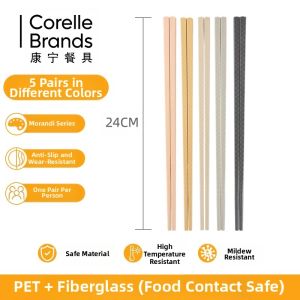 Elegant Colorful Alloy Chopsticks Non-Slip Food Grade Home Use Dinnerware Set Durable Heat Resistant Family Dining Utensils