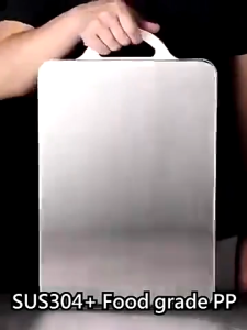 Double-sided cutting board 304 stainless steel antibacterials Food Grade PP Cutting Board Chopping