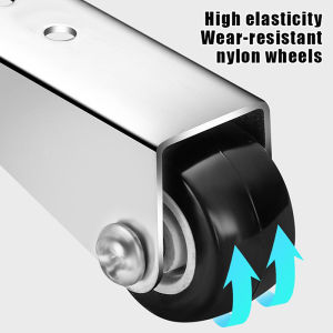 (❤️)Silent Furniture Side Mounted Direction Door Roller Support Moving Wheel With Screw Stainless Steel Pulley