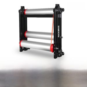 Rock Brothers Indoor Cycling Trainer Rollers Three Fold Mountain Road Bike Training Stand Autumn Winter Sports Entertainment