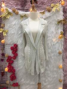 Áo Khoác Len Lazer Phom Dài - 2 hand- Size M(#A154)