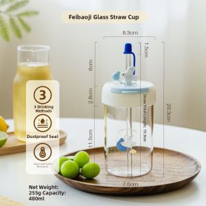 SHUEHO | Glass Straw Cup Lid