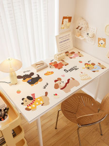 Student Desk Pad Desk Desktop Mat Cartoon Childrens Dining Table Dormitory Learning PVC Disposable Waterproof Tablecloth