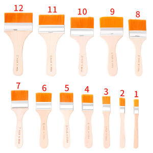12pcs/set Nylon Memory Paint Brushes Set for Acrylic Oil Drawing Watercolor Wooden Painting BBQ Brush Tools brush Art Supplies