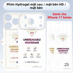 Phim Bảo Vệ Mặt Lưng Dạng Hydrogel mờ/HD Cho iPhone 17 Pro Max/Air/Pro Trong Suốt Không Bảo Vệ Cạnh Chống Xước