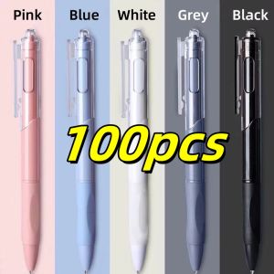 100PCS/SET Gel Pen Press Gel Pen 0.5mm Black Ink Signature Pen Writing Ballpen Gel Pen with Refill