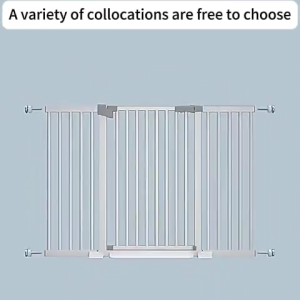 GREENPETS Pet Door Safety Gate Fence Barrier Drill - Free Install CTI Certified Extendable Double Lock 3 - In - 1 Safety Gate  Stairs  Room  Kitchen