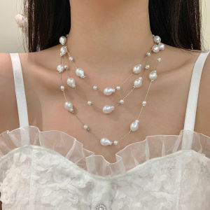 Retro Long Pearl Necklace & Multi-Wear Sweater Chain: Women's Fashion Accessories