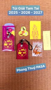 Túi Tam Tai HỢI - MÃO - MÙI 2025- 2026- 2027 Để Túi Xách Bóp Ví - Vật Phẩm Phong Thủy [Đã Khai Quang]