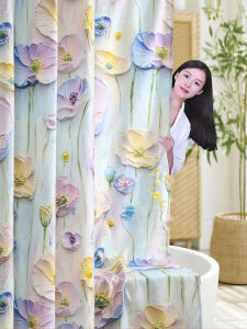 DAISHI | Soft 3D European Style Waterproof and Mold Resistant Bath Curtain