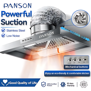 PANSON Stainless steel range hood wall mounted new silent exhaust fan ultra quiet