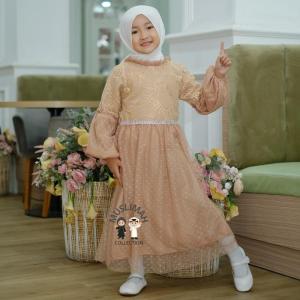 Kinan Kid-Gamis Anak perempuan 5 tahun kekinian 2022 tile pesta tangan balon mewah elegan kondangan 2022 seragam ibu dan anak keluarga keluaran terbaru