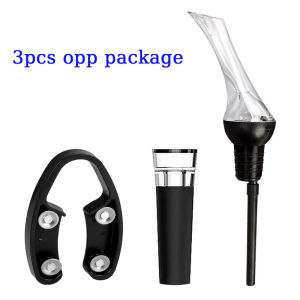 Professional Magic Red Wine Decanter Pourer with Filter Stand Quick Air Aerator Dispenser for Home Dining Bar Essential Set