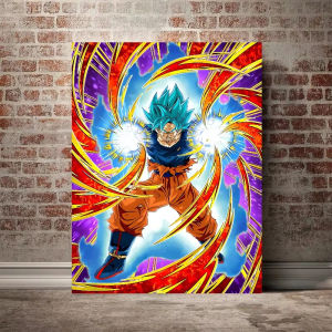 Bandai | Oil Painting By Numbers Anime D-Dragon B-Ball Characters Home Decor Modern Wall Decor for Living Room Bedroom Gift No Frame