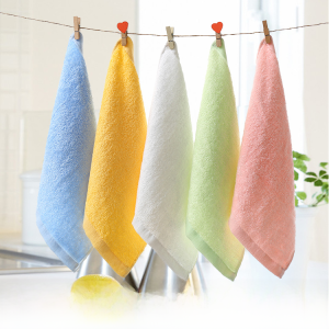 5-Piece Bamboo Charcoal Bamboo Fiber Face Towel Baby and Child Small Tower Soft Beauty Face Washing Face Towel Absorbent Square Towel