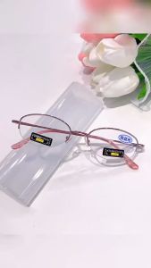 Kacamata Baca Lensa Anti Radiasi Frame Besi Ori 100% Kacamata Plus +100 sd +300 Untuk Wanita