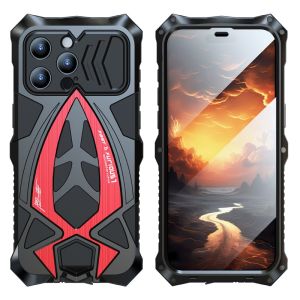 Case for iPhone 16 Pro Max iPhone 16 Pro Explosion-proof All-inclusive Protective Shell Sports Car Design Mechanical Feel High Hardness Aluminum Alloy Scratch-proof Anti-drop Shockproof Protective Case