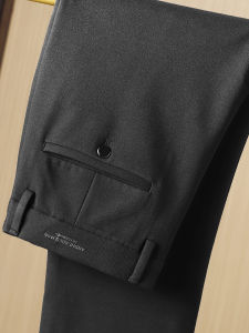 Quần Dài Nam Ống Đứng Co Giãn Siêu Cao Chống Nhăn Quần Dài Công Sở Màu Đen Cạp Vừa Thoải Mái Thoáng Khí Mùa Thu