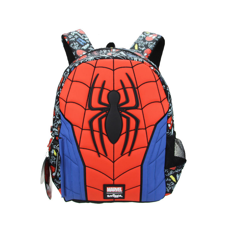 Australia smiggle original childrens schoolbag boy backpack spider cool waterproof hat supplies kids 4-7 years old 14 inches