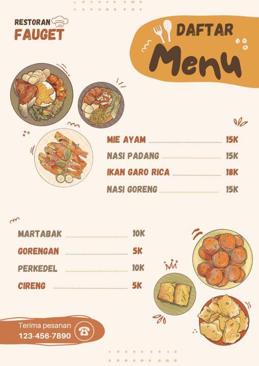 Daftar Menu Makanan/Minuman, Daftar Harga | Lazada Indonesia