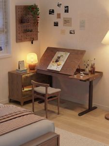 DONGMU | Electric Adjustable Inclinable Solid Wood Desk