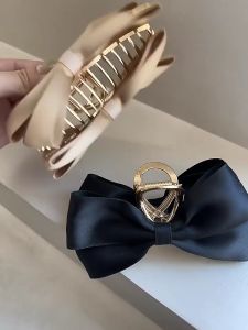 Ready Stock Malaysia ⁑ Elegant Sweet Satin Ribbon Metal Hair Claw Hair Pin