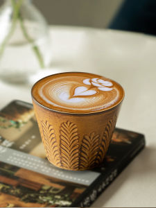 Cốc Cà Phê Thủ Công 230ml Cổ Điển Nồi Thay Đổi Cầm Tay Hoa Văn Miệng Lợn Đồ Dùng Ăn Uống Dụng Cụ Pha Cà Phê Đồ Dùng Gia Đình