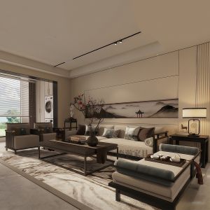 Modern Simplicity New Chinese Style Solid Wood Sofa Combination Living Room Sample Room Furniture Tea Room Villa Reception