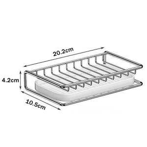 Soap Rack Kitchen Bathroom Sink Shelf W Drainage Tray Rust-resistant Saver Basket For Kitchen Bathroom Accessory