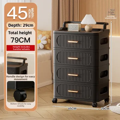 Slim Space Saving Drawer Storage Cabinet With Wheels