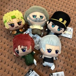 Bandai | Kawaii Anime Figure JoJo Plushie Keychains Adorable Jotaro Kakyoin Noriaki Cotton Dolls Perfect Cute Gift for Anime Lovers