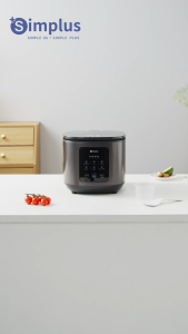 Simplus 4L Rice Cooker Low Sugar Low Carbon 6 Preset Programs 24h Delay Timer Non-Stick Coating PFOA & PFOS Free Thin Lid