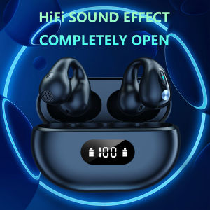 ♥ SFREE Shipping ♥ Q80 Wireless Bluetooth Earphone Sound Earcuffs Ear Bone Headset Conduction Earring with LED Headphone