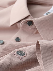 U Mens Ice Silk Polo Shirt Summer New Cool Feeling Turn-down Collar Short Sleeve T-shirt Youth Fashion Standard Fit Basic Style