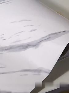 MI-C1041 Wallpaper Stiker Dapur Uk 100x60cm Anti Minyak Motif Marmer Glossy Stiker Dinding Anti Air