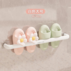 Bathroom Wall-Mounted Shoe Rack Slipper Storage Organizer Plastic Ventilated Draining Shoe Holder Toilet Hook China Made