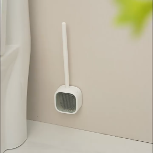 แปรงขัดชักโครกติดผนัง พร้อมช่องใส่แปรง ติดตั้งง่ายแบบแผ่นกาว มีช่องระบายน้ำ ลดการสะสมเชื้อโรค ใช้งานง่าย