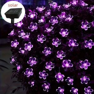 Outdoor Garden Lights Fairy Lights 8 Modes Cherry Blossoms String Light LED Solar Christmas Party Decoration Wedding Decoration